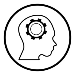 Gear human resource on white background