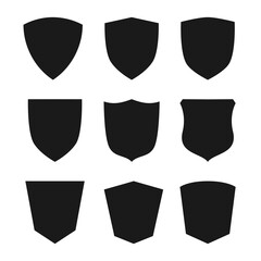Badges and shields security vector set