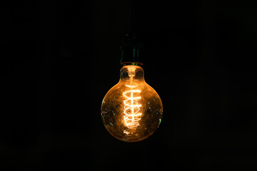 retro Edison light bulb decor close up