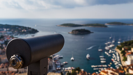 Telescope overlooking Hvar Town