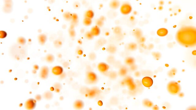 Explosion Of Orange Juice In Slow Motion On Isolated White Background