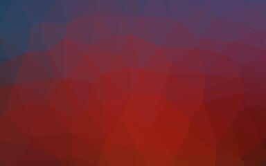 Dark Blue, Red vector abstract polygonal texture.