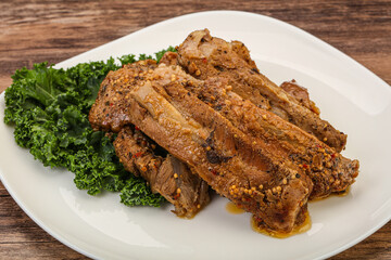 Stewed pork ribs with spices