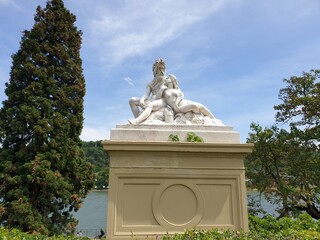 statue in the park of palace