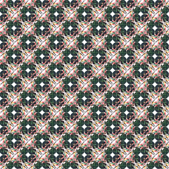 Kaleidoscope pattern floral motives geometric reapeat shapes. 