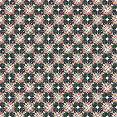 Kaleidoscope pattern floral motives geometric reapeat shapes. 