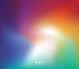 Abstract blurred gradient mesh background bright rainbow colors.