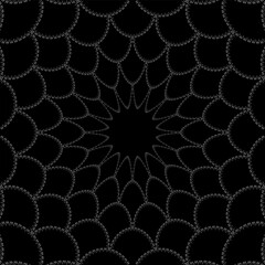 Circle black pattern. Abstract  design.