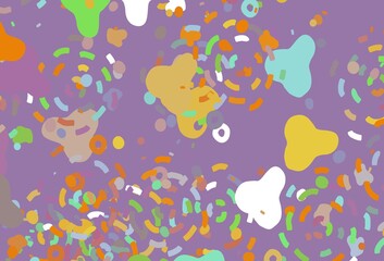 Light Multicolor vector backdrop with memphis shapes.