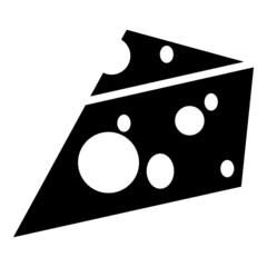 Piece of cheese. The isolated object on a white background