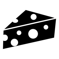 Piece of cheese. The isolated object on a white background