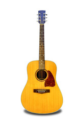 Fototapeta premium Acoustic guitar on white isolated background