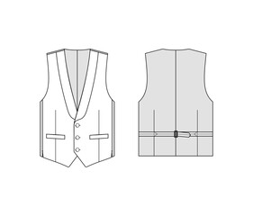 Men's Waistcoat Shawl Collar