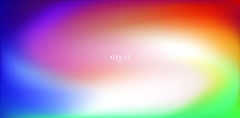 Abstract blurred gradient mesh background bright rainbow colors. Colorful smooth soft banner template. Creative vibrant vector illustration