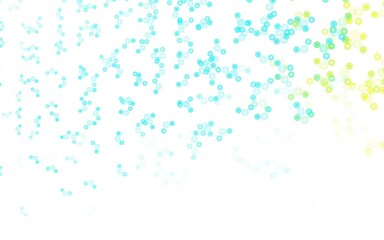 Light Blue, Green vector pattern with spheres.