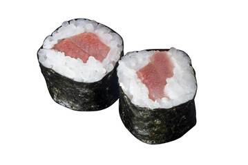 sushi on a white