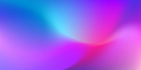 Abstract Blurred blue teal pink purple background. Soft Colorful light gradient backdrop with place for text. Vector illustration for your graphic design, banner, poster or wallpapers, website