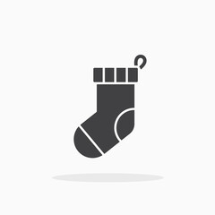 Christmas stocking icon.