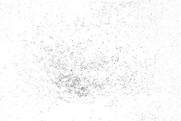 Aged old coarse fine grain layer. Grimy flaky scrub small gritty dust covering grunge wall. Messy hard crust of retro surface. Flecked speckle mud, debris trash, splatter blotch for overlay 3d design