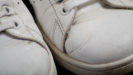 old white leather shoes sneakers 