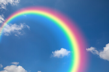 beautiful sky and rainbow background
