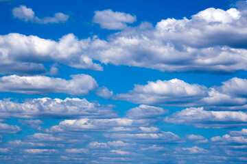 Beautiful clouds with blue sky background. Nature weather, cloud blue sky