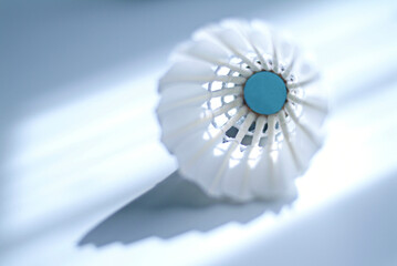 close up of shuttlecock