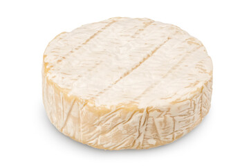 Camembert cheese isolated on white background with clipping path and full depth of field