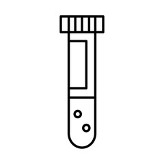 test tube line style icon design of Medical care health and emergency theme Vector illustration