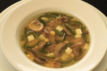 Sopa de champiñones 