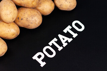 In the upper left part of the screen there are small pile of unpeeled fresh potatoes.