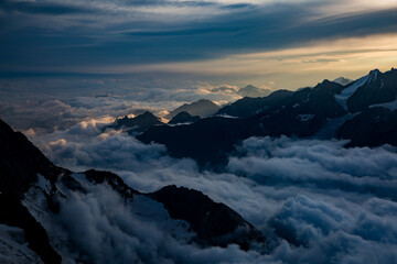 Mountains above the clouds