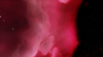 Beautiful nebula in cosmos far away. Space background with realistic nebula and shining stars. Colorful cosmos with stardust and milky way. Infinite universe and starry night. 3d Render