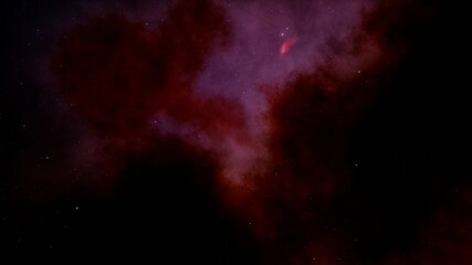 Beautiful nebula in cosmos far away. Space background with realistic nebula and shining stars. Colorful cosmos with stardust and milky way. Infinite universe and starry night. 3d Render