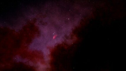 Beautiful nebula in cosmos far away. Space background with realistic nebula and shining stars. Colorful cosmos with stardust and milky way. Infinite universe and starry night. 3d Render