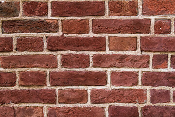 Red brick wall texture, background