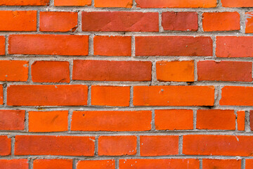 Red brick wall texture, building background