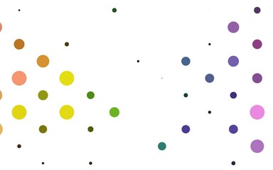 Light Multicolor, Rainbow vector background with bubbles.