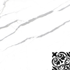 Gray veined decor marble on a white background