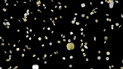 confetti in gold-silver color, used as an overlay