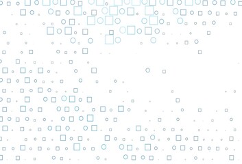 Light BLUE vector texture with disks, rectangles.