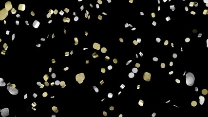 confetti in gold-silver color, used as an overlay