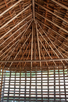 houses with thatched roof typical house of the Pemon Indians of the Gran Sabana Venezuela Latin America