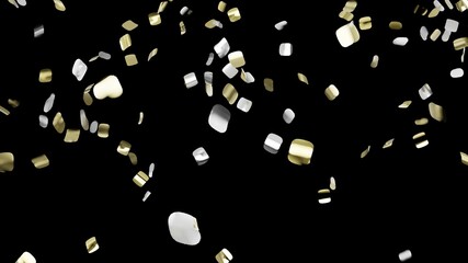 confetti in gold-silver color, used as an overlay