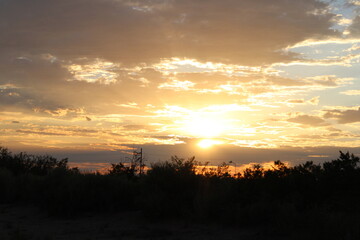 sunset in the mountains