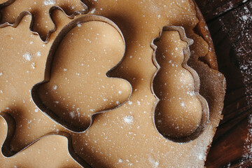 Gingerbread dough with christmas theme