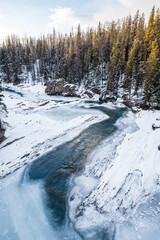 The Kicking Horse River Valley. British Columbia, Canada.