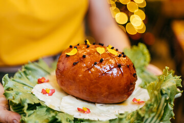 Brazilian Christmas. Traditional food for Brazilian Christmas dinner: tender