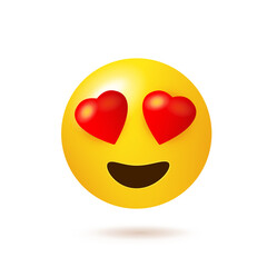 Heart eyes emoji character