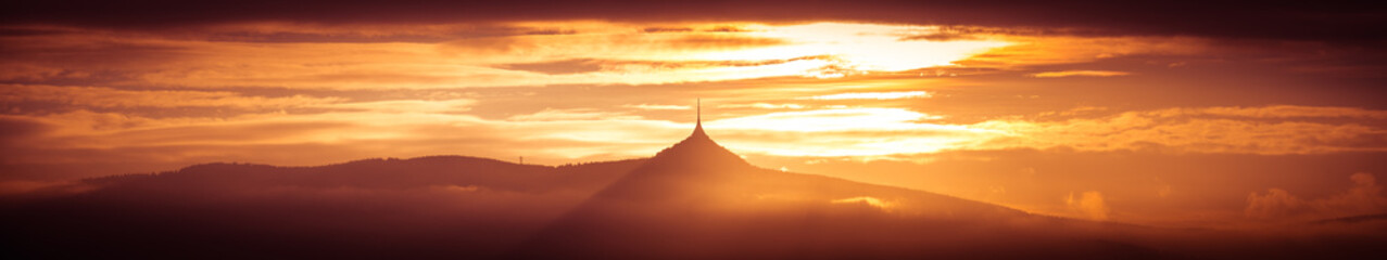 Jested ridge evening panorama